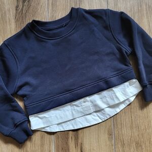 Zara Kids Navy and White Layered Sweatshirt